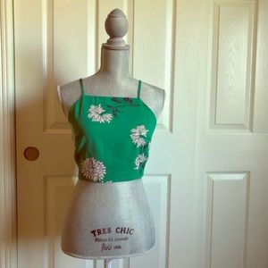 Floral Tie Crop Top